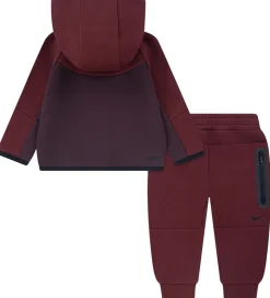 Bukser Og Jeans|Bluser|Nike Sæt - Fleece - Team Red/Burgundt Crush