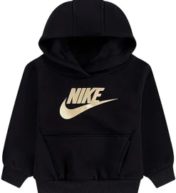 Bluser|Sweatshirts|Nike Sweatsæt - Club - Black/Metalic Gold