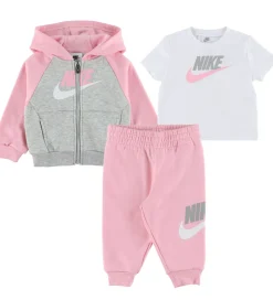 Sweatshirts|Nike Sweatsæt - Soft Pink/Gråmeleret