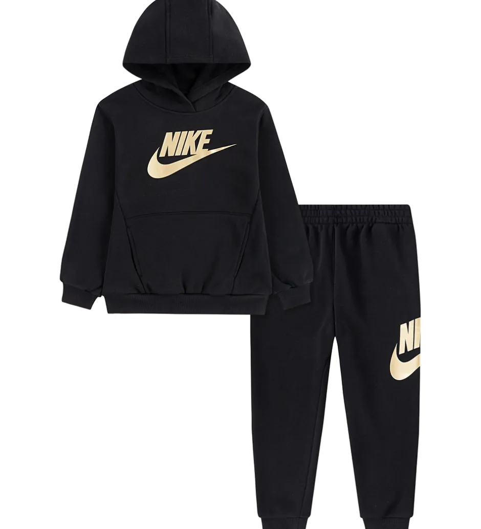 Bluser|Unisex-Tøj|Nike Sweatsæt - Sort/Guld