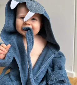 Badekåber|Nørgaard Madsens Badekåbe - Middle Blue m. Hvalros