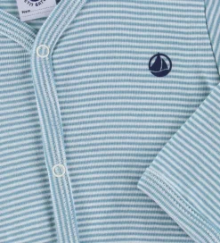 Nattøj|Petit Bateau Natdragt - Adriatic/Marshmallow