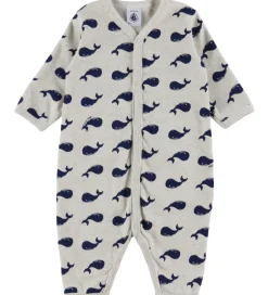 Nattøj|Petit Bateau Natdragt - Beigemeleret m. Hvaler