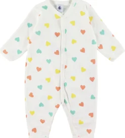 Nattøj|Petit Bateau Natdragt - Marshmallow m. Hjerter