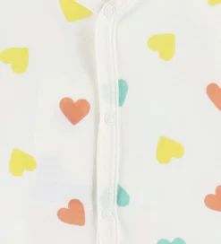 Nattøj|Petit Bateau Natdragt - Marshmallow m. Hjerter