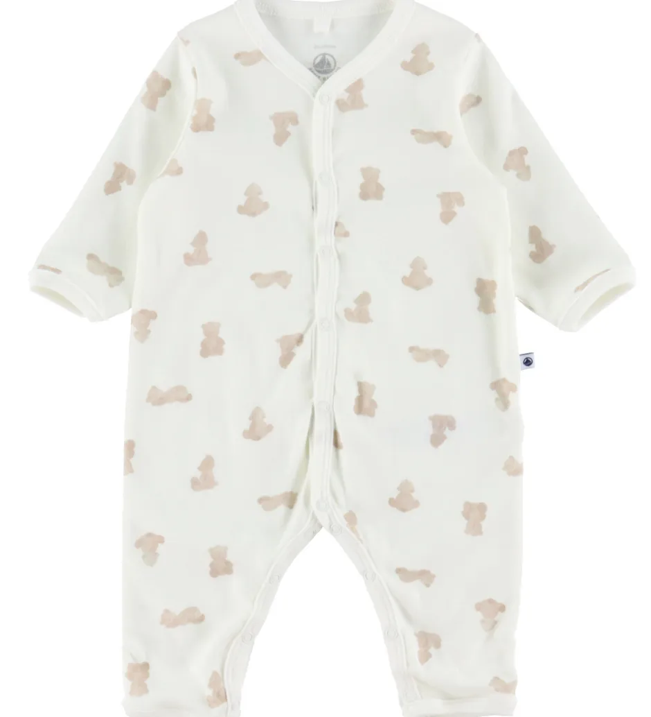 Heldragter|Petit Bateau Natdragt - Marshmallow/Brun