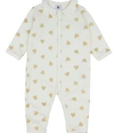 Nattøj|Petit Bateau Natdragt - Milk m. Glitter Hjerter