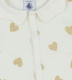 Nattøj|Petit Bateau Natdragt - Milk m. Glitter Hjerter