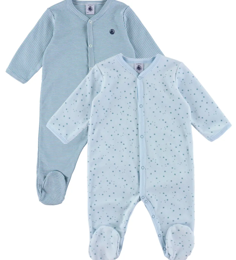 Nattøj|Petit Bateau Natdragt - 2-pak - Blå m. Stjerner/Striber
