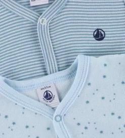 Nattøj|Petit Bateau Natdragt - 2-pak - Blå m. Stjerner/Striber