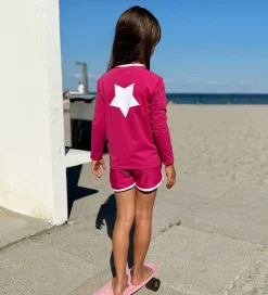 Badetøj|Petit Crabe Badebluse - Etoile - UV50+ - Mulberry