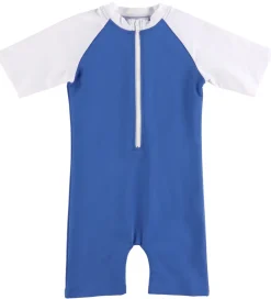 Badetøj|Petit Crabe Badeheldragt - Multicolor - UV50+ - Sapphire/White