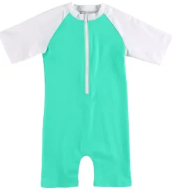 Badetøj|Petit Crabe Badeheldragt - Multicolor - UV50+ - Parrot/White