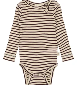 Bodyer|Petit Piao Body l/æ - Rib - Dark Grape/Off White