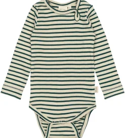 Bodyer|Petit Piao Body l/æ - Rib - Modal - Dark Sea/Off White