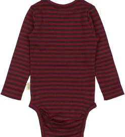 Bodyer|Petit Piao Body l/æ - Rib - Modal - Dark Grape/Biking Red