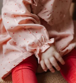 Kjoler|Petit Piao Kjole - Pink Heart m. Flæser