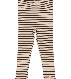 Leggings|Petit Piao Leggings - Rib - Modal - Dark Grape/Off White