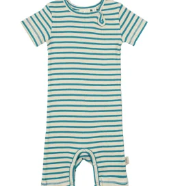 Sommerdragter|Petit Piao Sommerdragt - Rib - Modal - Turquise/Dark Off White