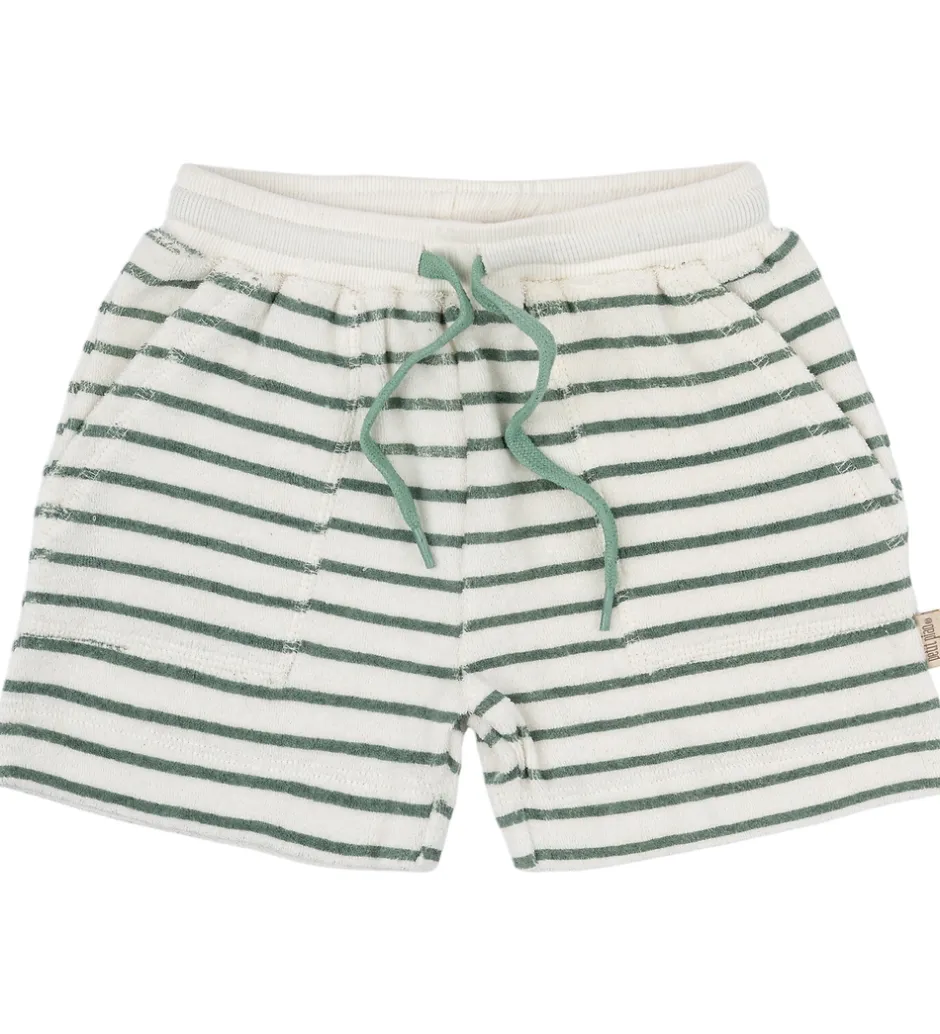 Shorts Og Knickers|Petit Piao Sweatshorts - Frotté - Pocket - Off white/green