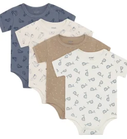 Bodyer|Basis|Pippi Baby Bodyer k/æ - 4-pak - Flint Stone