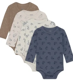 Bodyer|Basis|Pippi Baby Bodyer l/æ - 4-pak - Flint Stone