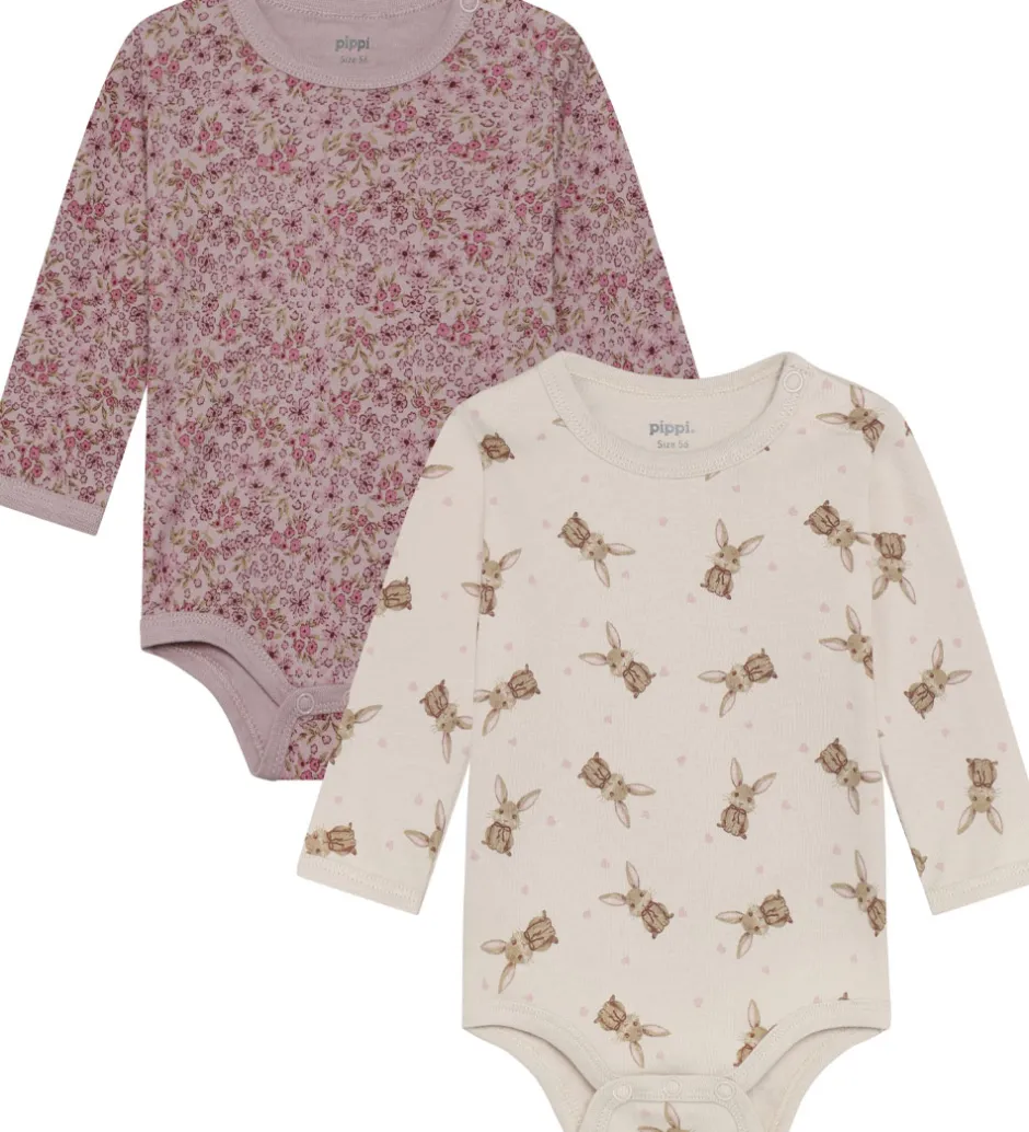 Basis|Bodyer|Pippi Baby Bodyer l/æ - 4-pak - Violet Ice