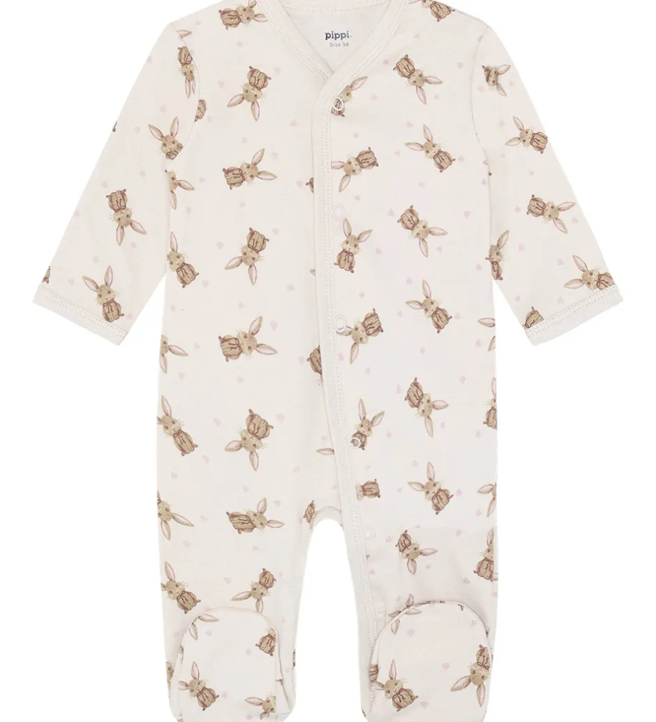 Basis|Pippi Baby Natdragter m. Fødder - 2-pak - Violet Ice