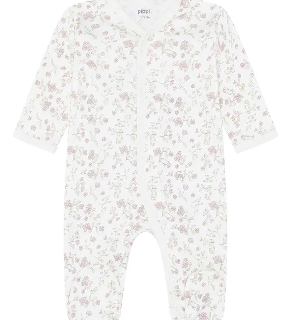 Basis|Pippi Baby Natdragter m. Fødder - 2-pak - Violet Ice