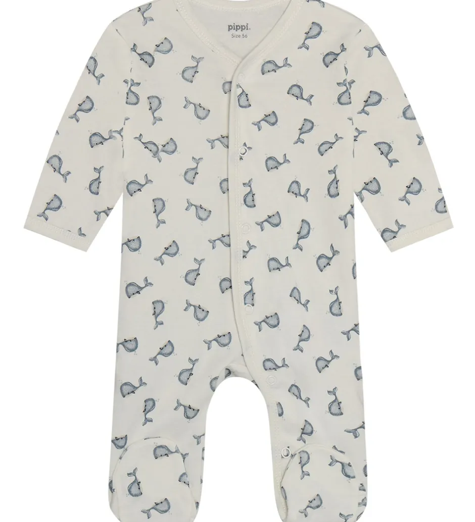 Basis|Pippi Baby Natdragter m. Fødder - 2-pak - Flint Stone