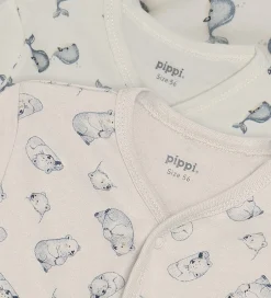 Basis|Pippi Baby Natdragter m. Fødder - 2-pak - Flint Stone