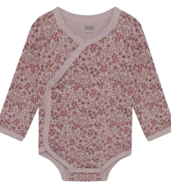 Bodyer|Basis|Pippi Baby Slå-om Bodyer l/æ - 4-pak - Violet Ice