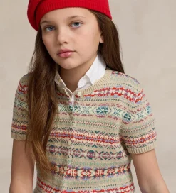 Striktrøjer|Polo Ralph Lauren Cardigan - Bomuld/Uld - Beige/Multifarvet