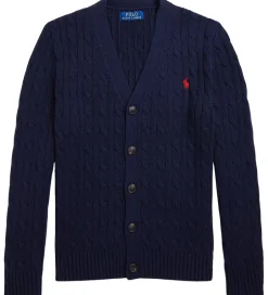 Striktrøjer|Polo Ralph Lauren Cardigan - Strik - Cable - Navy