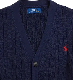 Striktrøjer|Polo Ralph Lauren Cardigan - Strik - Cable - Navy