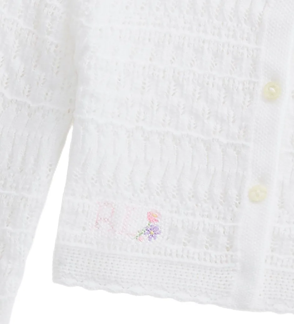 Striktrøjer|Polo Ralph Lauren Cardigan - Cropped - Strik - Classics I - Hvid