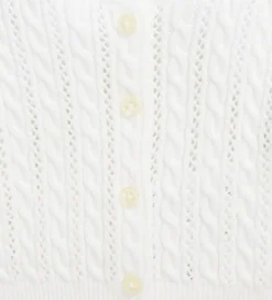 Striktrøjer|Polo Ralph Lauren Cardigan - Cropped - Strik - Deckwash White