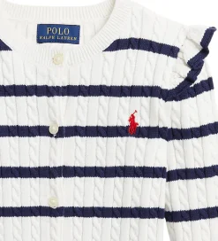Striktrøjer|Polo Ralph Lauren Cardigan - Strik - Deckwash White/Newport Navy
