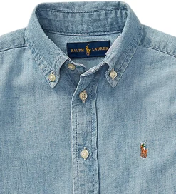 Skjorter|Konfirmationstøj|Polo Ralph Lauren Denimskjorte - Blå