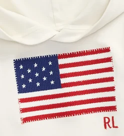 Hættetrøjer|Polo Ralph Lauren Hættetrøje - Hvid m. Flag