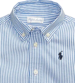 Skjorter|Konfirmationstøj|Polo Ralph Lauren Skjorte - Slim Fit - Blå/Hvidstribet