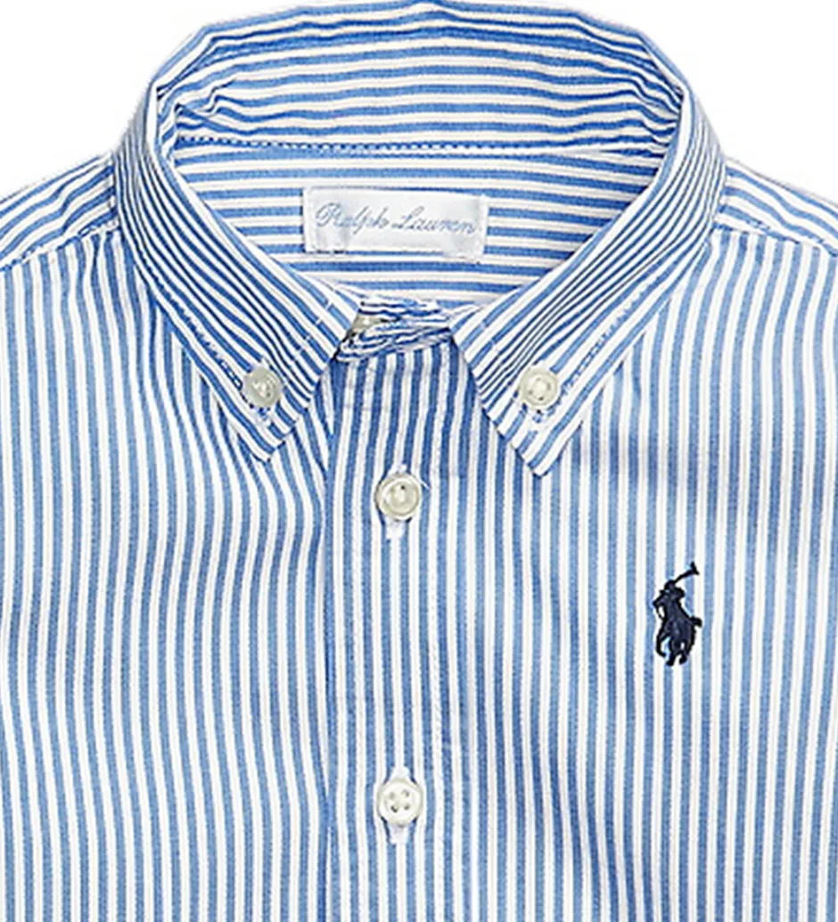 Skjorter|Konfirmationstøj|Polo Ralph Lauren Skjorte - Slim Fit - Blå/Hvidstribet