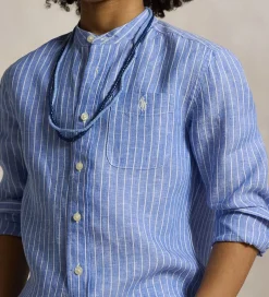 Skjorter|Konfirmationstøj|Polo Ralph Lauren Skjorte - Postboy - Blå/Hvidstribet