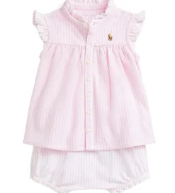 Toppe|Polo Ralph Lauren Top/Bloomers - Rosa/Hvidstribet
