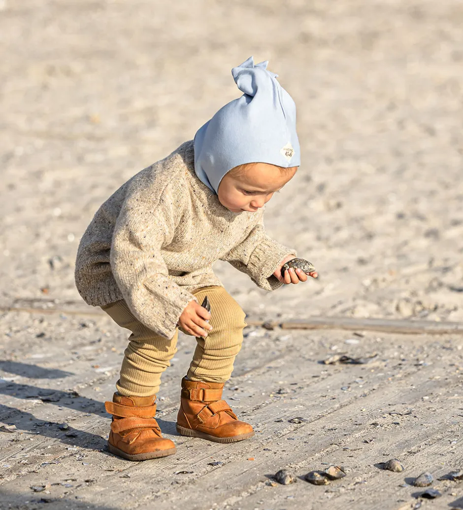 Elefanthuer|Racing Kids Elefanthue - 2-lags - Uld/Bomuld - Blå m. Takker