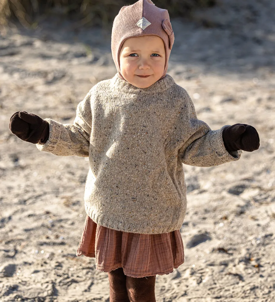 Elefanthuer|Racing Kids Elefanthue - Uld/Bomuld - 2-lags - Støvet Lilla m. S