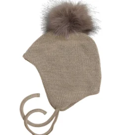 Huer Og Hatte|Racing Kids Hue - Uld/Bomuld - Havre m. Kvast