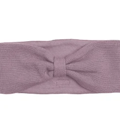 Pandebånd|Racing Kids Pandebånd - Uld/Bomuld - Elderberry m. Sløjfe