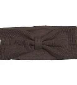 Pandebånd|Racing Kids Pandebånd - Uld/bomuld - Chocolate Brown m. Sløjfe