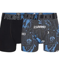 Basis|Undertøj|JBS Ronaldo Boxershorts - Noos - 2-pak - Sort/Grå m. Blå